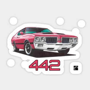 Geo3Doodles Oldsmobile 442 Doodle Sticker